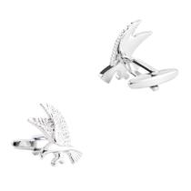 Cufflinks Silver Eagle com design elegante para homens