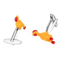 Cufflinks Yellow Scream Chicken Copper para homens