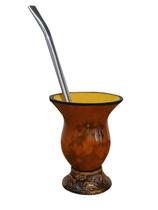 Cuia Chimarrão Tradicional Cabaça Porongo + Bomba aço Inox