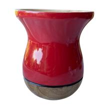 Cuia de Chimarrão em Madeira Nobre Imbuia Pintada