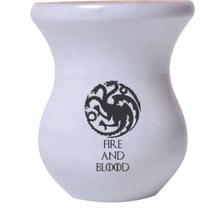 Cuia De Madeira Branca Personalizada Game of Thrones