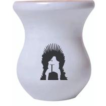 Cuia De Madeira Branca Personalizada Game of Thrones