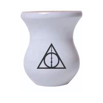 Cuia De Madeira Branca Personalizada Harry Potter mod.06