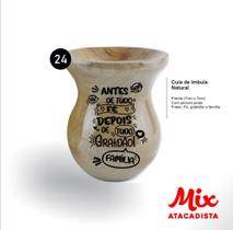 Cuia De Madeira Gravada A Laser - Imbuia