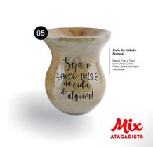 Cuia De Madeira Gravada A Laser - Imbuia