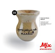 Cuia De Madeira Gravada A Laser - Imbuia