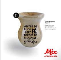 Cuia De Madeira Gravada A Laser - Imbuia