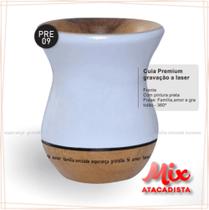 Cuia de madeira gravada