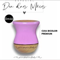Cuia De Madeira Imbuia Bicolor Personalizada - Dia Das Mães
