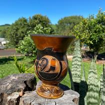 Cuia de Porongo Grosso Chimarrão Artesanal Desenho Laser