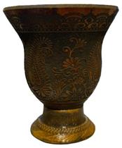 Cuia de Porongo M Pé Massa Desenho a Laser Michelon ESTILO:11