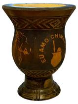 Cuia de Porongo M Pé Massa Desenho a Laser Michelon ESTILO:4