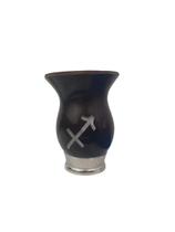 *Cuia de Porongo - Tradicional - Pé de Ferro - Preta Sagita