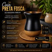 Cuia Madeira Imbuia para Chimarrão Preta Fosca Madeira Cuia Madeira Imbuia para Chimarrão Preta Fosca Madeira