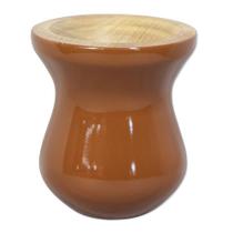 Cuia Madeira Nobre Imbuia Chimarrão Perolizada Marrom