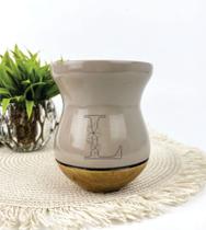 Cuia Madeira Nude Personalizada Letra L Modelo 1