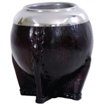 Cuia Mate Chimarrão Uruguaia Revestida Em Couro Com Tripe Cuia Mate Chimarrão Uruguaia Revestida Em Couro Com Tripe