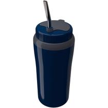 Cuia Para Tereré Prática Copo Térmico Azul 650Ml Com Bomba