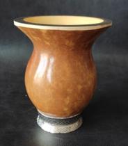 Cuia pé de metal + personalização