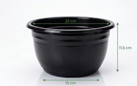 Cuia Plástica Flexível Clássica NC22 Nutriplan cor Preto Cuia Plástica Flexível Clássica NC22 Nutriplan cor Preto