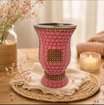 Cuia Taça Decorada Pérola Rosa Michelon Cuia Taça Decorada Pérola Rosa Michelon