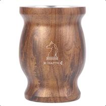 Cuia Térmica Amadeira Mate Chimarrão Tererê De Aço Inox Copo Café Erva Com isolamento a vácuo copo chimarrão - X-Matte