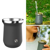 Cuia Termica Chimarrão Terere 250ml Everest Inox Cinza Cuia Termica Chimarrão Terere 250ml Everest Inox Cinza