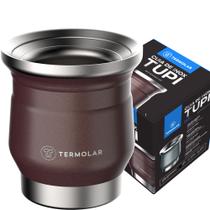 Cuia Térmica Inox Bronze 250ml Chimarrão Tereré Termolar Cuia Térmica Inox Bronze 250ml Chimarrão Tereré Termolar