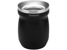 Cuia Térmica Tramontina em Aço Inox Preto 240 ml
