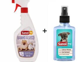 Cuidado e Higiene para Cachorro Filhote: Banho a Seco Sanol e Perfume Colônia Cães Baby