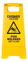 Cuidado Piso Molhado Placa Sinalizadora Cor Amarelo Kala Cuidado Piso Molhado Placa Sinalizadora Cor Amarelo Kala