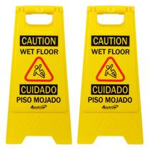 Cuidado: Placa de piso molhado Aoutrow, placa de segurança dobrável de 2 lados