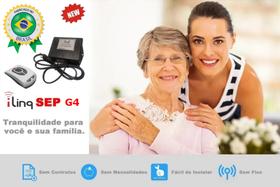 Cuidador de Idoso WiFi Alarme Emergência Botão SOS Alertas no Aplicativo via Internet - iLinq SEP G4