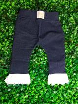 Culote Saruel sem Pe Fem Jeans Com Babado