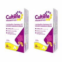 Cultilife Probiótico Lactobacillus Airela 10 Cápsulas - Kit 2 Un