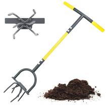 Cultivador Manual Jardineer, Garra de Jardim Giratória Resistente, Enxada Manual para Solo para Canteiros Elevados e Vasos de Flores