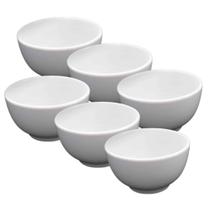 Cumbuca 500ml 6 Unidades Tigela Bowl Porcelana Branca Japonesa Sopa Caldo Açaí Consume 2 Linha - Armazém do E-commerce