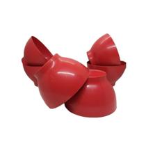 Cumbuca Bowl P/ Caldos Sopa 700ml Plástico Servir Buffet 10 Peças Vermelho