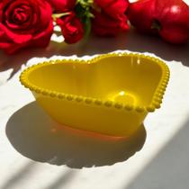 Cumbuca Coração Decorado Amarela Kit com 4/10/20 unidades Um Charme