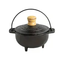 Cumbuca Panela de Ferro Fundido com Tampa Porção Individual 500ml Ø11cm