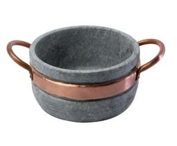 Cumbuca Pedra Sabão 500 ml com Alça de Cobre