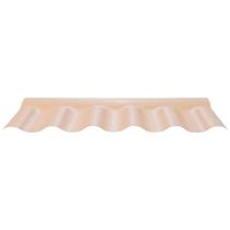 Cumeeira PVC Afort Colonial Plana Central Articulada Marfim 88cm