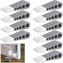 Cunha de borracha Doorstop Tuanse, pacote com 12 unidades, com suporte, cinza Cunha de borracha Doorstop Tuanse, pacote com 12 unidades, com suporte, cinza