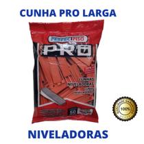 Cunha nivelador de piso larga - 50un pro Cunha nivelador de piso larga - 50un pro