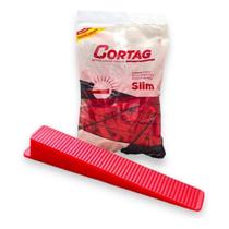 Cunha Nivelador Porcelanato Piso Slim 100 Peças Cortag