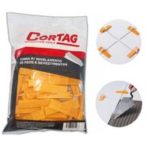 Cunha para nivelamento de revestimento e piso com 50 peças