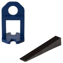 Cunha Plástica 50 Un + Nivelador Para Piso Azul 1Mm 100 Un Cunha Plástica 50 Un + Nivelador Para Piso Azul 1Mm 100 Un