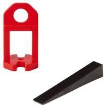 Cunha Plástica Preta 50 Un + Nivelador Vermelho 1,5Mm Cunha Plástica Preta 50 Un + Nivelador Vermelho 1,5Mm