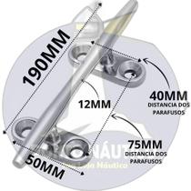 Cunho Linha Leve Em Aço Inox Com Acabamento 8 190Mm
