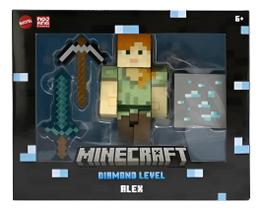 Cunjunto Minecarft Diamon Level Alex Mattel Hln39